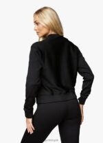 Gym King Bias Rib Crew Black Women Clothing J2PFB618 - Image 2