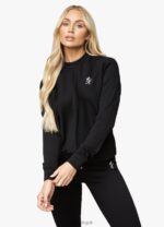 Gym King Bias Rib Crew Black Women Clothing J2PFB618