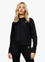 Gym King Bias Rib Crew Black Women Clothing J2PFB618 - Image 9