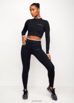 Gym King Bound Script Funnel Black/White Women Clothing J2PFB496 - Image 4