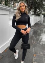 Gym King Bound Script Funnel Black/White Women Clothing J2PFB496 - Image 6