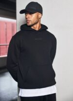 Gym King Box Logo Hood Black Men Clothing J2PFB217