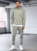 Gym King Box Logo Jogger Soft Khaki Men Clothing J2PFB294 - Image 2