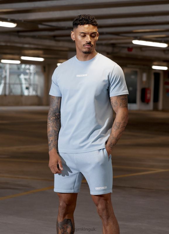 Gym King Box Logo Short Ashley Blue Men Clothing J2PFB95 - Image 2