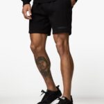 Gym King Box Logo Short Black Men Clothing J2PFB133