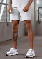 Gym King Box Logo Short Light Grey Men Clothing J2PFB97