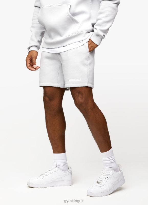 Gym King Box Logo Short Light Grey Men Clothing J2PFB97 - Image 4