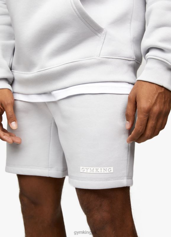 Gym King Box Logo Short Light Grey Men Clothing J2PFB97 - Image 5