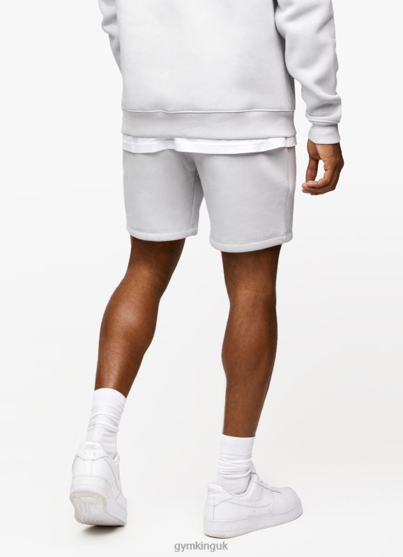 Gym King Box Logo Short Light Grey Men Clothing J2PFB97 - Image 6
