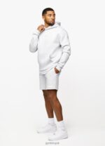 Gym King Box Logo Short Light Grey Men Clothing J2PFB97 - Image 7