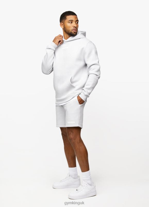 Gym King Box Logo Short Light Grey Men Clothing J2PFB97 - Image 7
