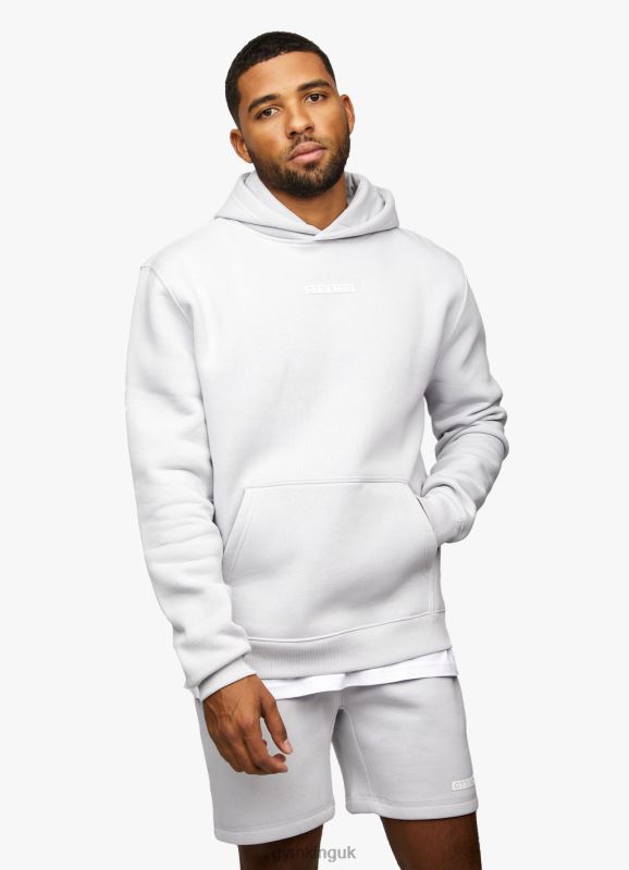 Gym King Box Logo Short Light Grey Men Clothing J2PFB97 - Image 8