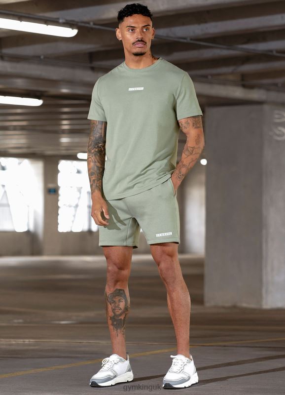 Gym King Box Logo Short Soft Khaki Men Clothing J2PFB96 - Image 2