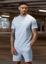 Gym King Box Logo Tee Ashley Blue Men Clothing J2PFB15 - Image 2