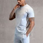 Gym King Box Logo Tee Ashley Blue Men Clothing J2PFB15
