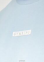 Gym King Box Logo Tee Ashley Blue Men Clothing J2PFB15 - Image 4