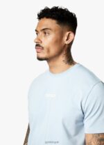 Gym King Box Logo Tee Ashley Blue Men Clothing J2PFB15 - Image 6