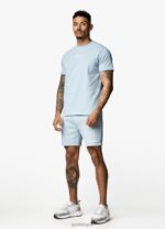 Gym King Box Logo Tee Ashley Blue Men Clothing J2PFB15 - Image 7