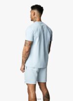 Gym King Box Logo Tee Ashley Blue Men Clothing J2PFB15 - Image 8