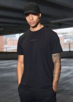 Gym King Box Logo Tee Black Men Clothing J2PFB58 - Image 2