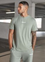 Gym King Box Logo Tee Soft Khaki Men Clothing J2PFB19 - Image 4