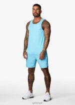 Gym King Contrast Flex 6'' Short Aqua/Blue Men Clothing J2PFB90 - Image 4
