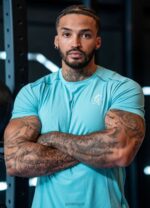 Gym King Contrast Flex Tee Aqua/Blue Men Clothing J2PFB25 - Image 2