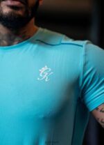Gym King Contrast Flex Tee Aqua/Blue Men Clothing J2PFB25 - Image 3