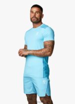 Gym King Contrast Flex Tee Aqua/Blue Men Clothing J2PFB25 - Image 4