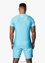 Gym King Contrast Flex Tee Aqua/Blue Men Clothing J2PFB25 - Image 5