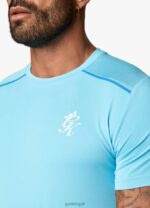 Gym King Contrast Flex Tee Aqua/Blue Men Clothing J2PFB25 - Image 6