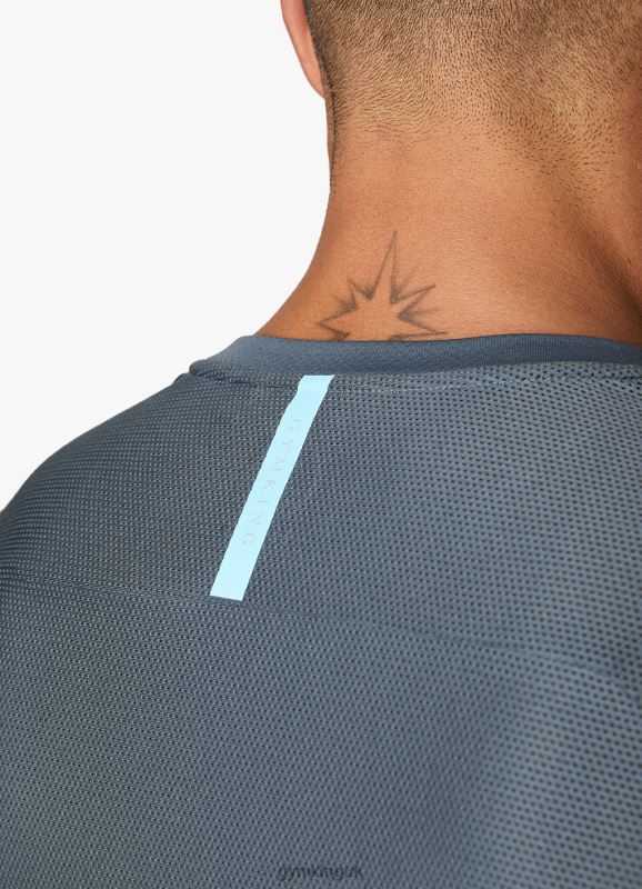 Gym King Contrast Flex Tee Dark Grey/Blue Men Clothing J2PFB32 - Image 5