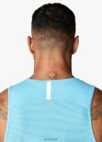 Gym King Contrast Flex Vest Aqua/Blue Men Clothing J2PFB173 - Image 7