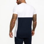 Gym King Contrast Panel T-shirt Navy/White Men Clothing J2PFB62