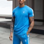 Gym King Core Plus Poly Tee Azure Blue Men Clothing J2PFB61