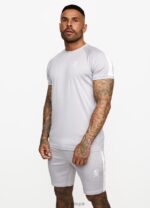Gym King Core Plus Poly Tee Grey Marl/White Men Clothing J2PFB14 - Image 3