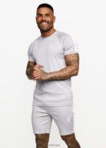 Gym King Core Plus Poly Tee Grey Marl/White Men Clothing J2PFB14 - Image 7