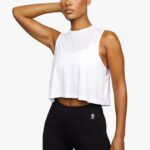 Gym King Crop Vest Bright White Women Clothing J2PFB541