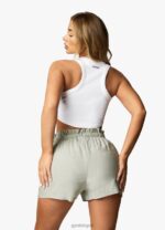 Gym King Curved Hem Rib Vest White Women Clothing J2PFB413 - Image 3