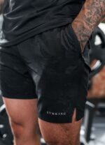 Gym King Debossed Camo Short 5'' Black Men Clothing J2PFB88