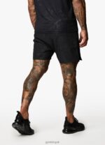 Gym King Debossed Camo Short 5'' Black Men Clothing J2PFB88 - Image 7