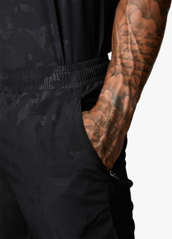 Gym King Debossed Camo Short 5'' Black Men Clothing J2PFB88 - Image 10