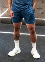 Gym King Debossed Camo Short 5'' Moonlight Blue Men Clothing J2PFB106