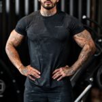 Gym King Debossed Camo SS Tee Black Men Clothing J2PFB23