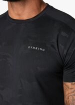 Gym King Debossed Camo SS Tee Black Men Clothing J2PFB23 - Image 6
