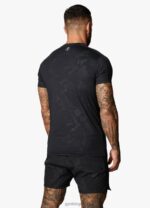 Gym King Debossed Camo SS Tee Black Men Clothing J2PFB23 - Image 7