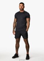 Gym King Debossed Camo SS Tee Black Men Clothing J2PFB23 - Image 8