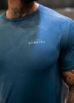 Gym King Debossed Camo SS Tee Moonlight Blue Men Clothing J2PFB30 - Image 3