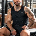 Gym King Debossed Camo Vest Black Men Clothing J2PFB167