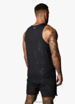 Gym King Debossed Camo Vest Black Men Clothing J2PFB167 - Image 7